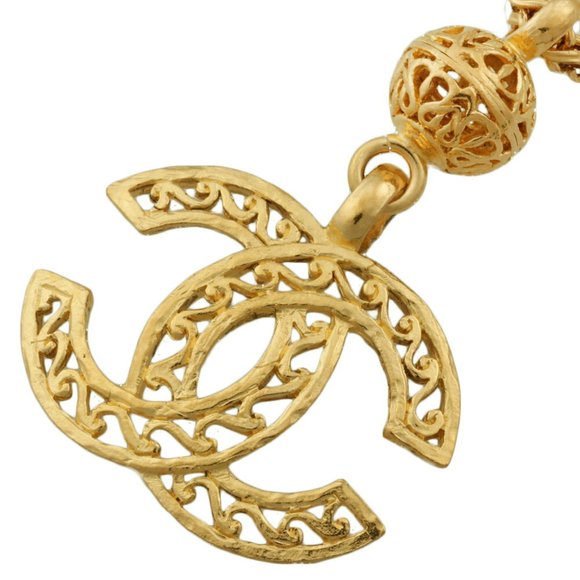 CHANEL Jewelry - CHANEL Coco Mark Long Necklace 95A